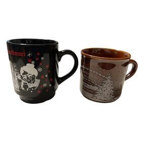 German Pottery Mugs Christmas Grandmother Old Rothenberg Reiterlesmarkt